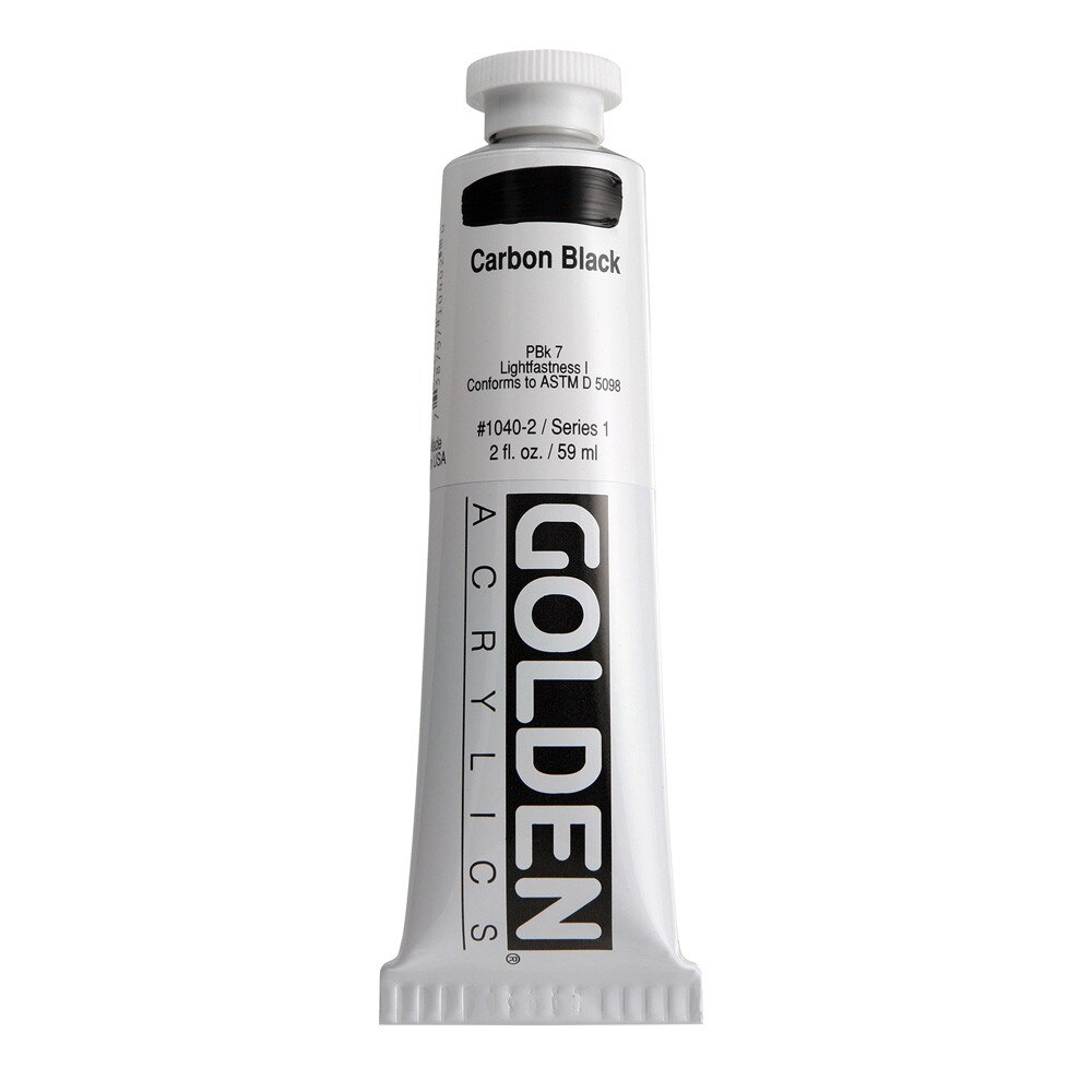 Golden Heavy Body Acrylic Tube 2oz Carbon Black